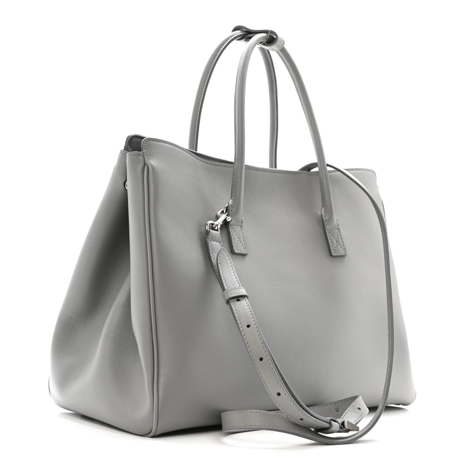 Smooth Calfskin Hampton Carry All Bag Grey - Top Club