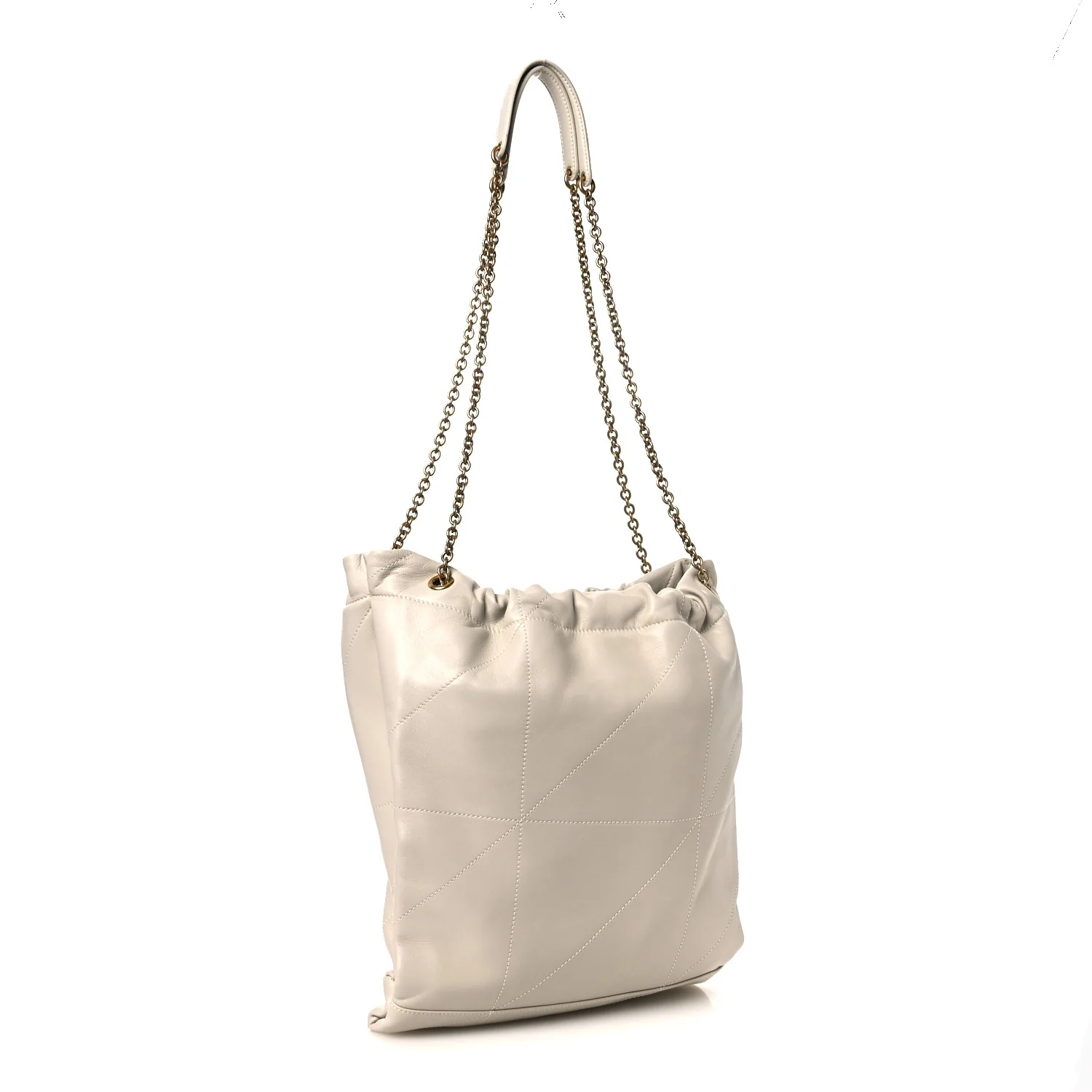 Lambskin Matelasse Monogram Medium Jamie 4.3 Pochon Blanc Vintage - Top Club