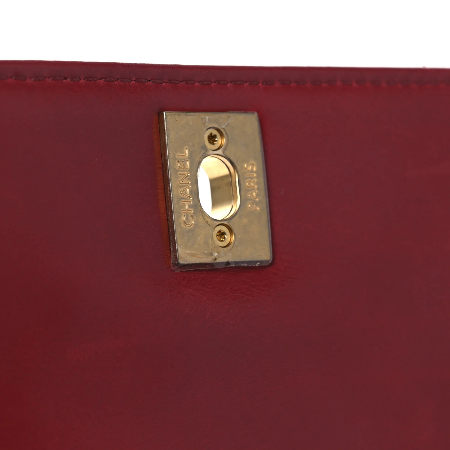 Aged Calfskin Chevron Quilted Mini Coco Handle Flap Red - Top Club
