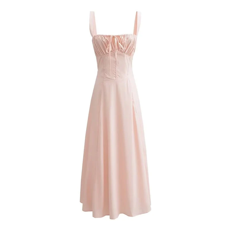 Elegant Women's Corset Lace Up Slim Fit Sling Dress - XYPARS