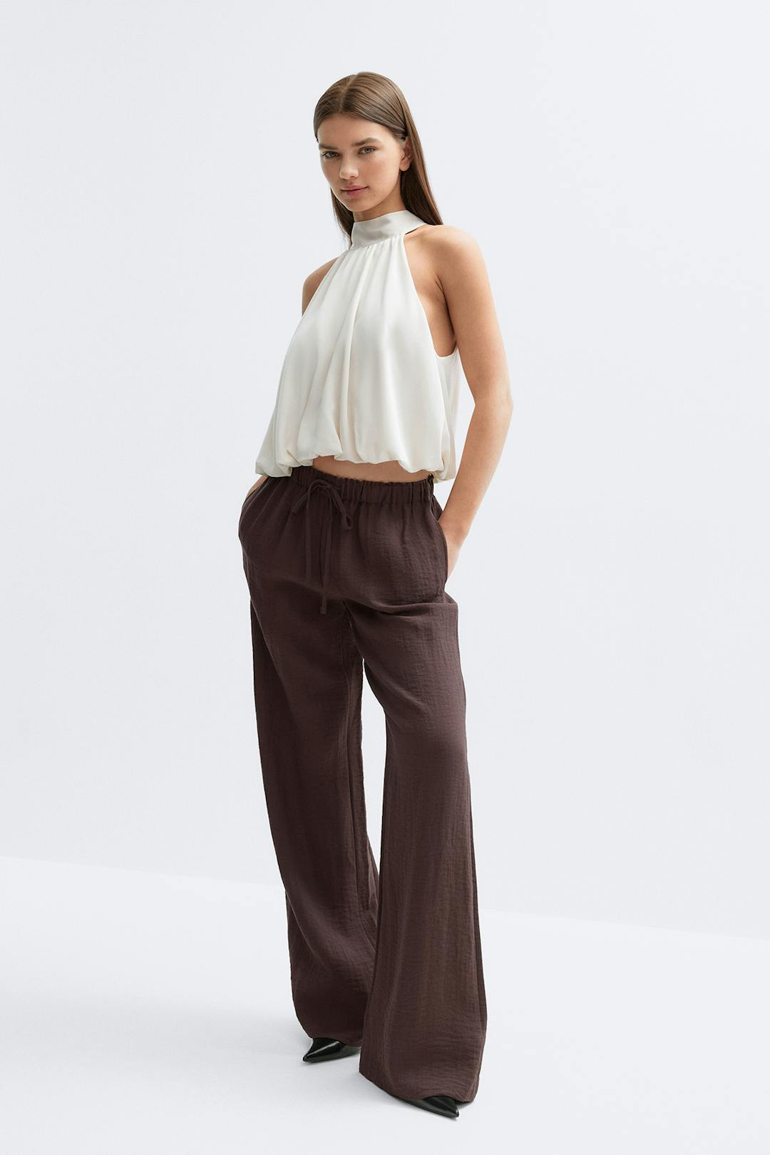 Gina Tricot wide drawstring trousers