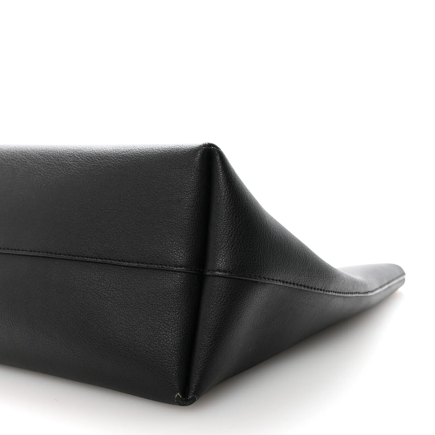 Calfskin Large Shopping Tote Black - Top Club