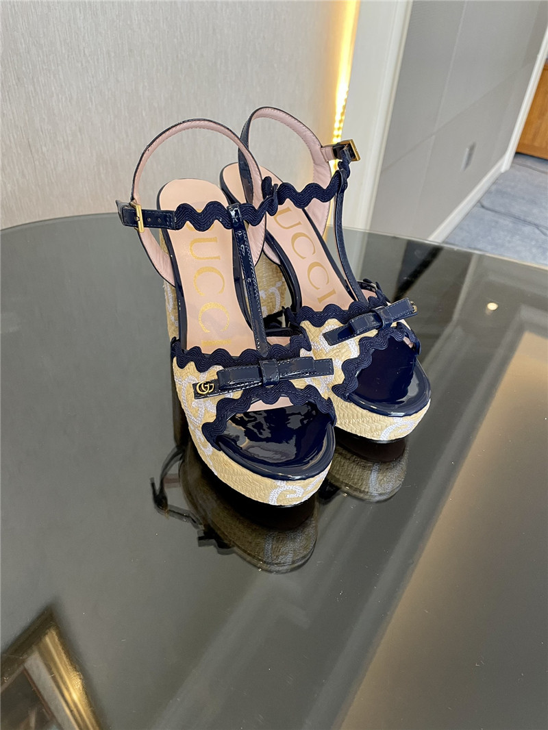 gucci spring new straw platform high heels - Sneaker Replica Workshop