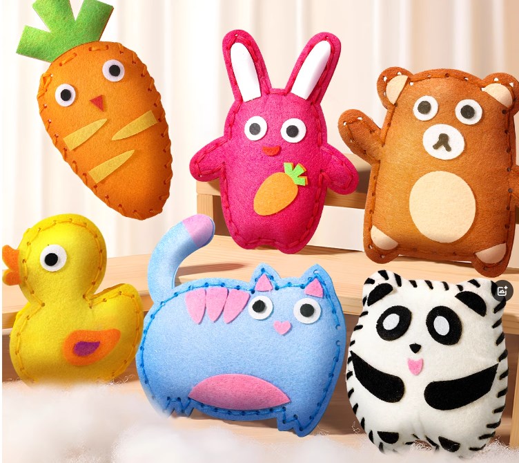 Children's DIY Felt Craft Kit Puzzle Sewing Music Pendant Non-Woven Handmade Creative Material for Early Education