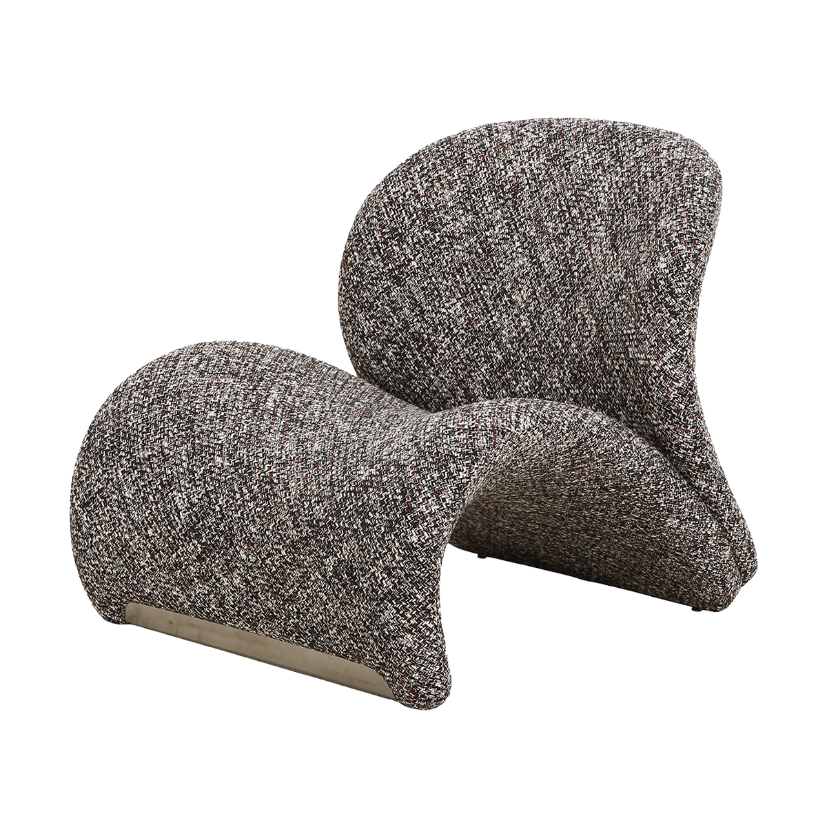 Lounge fauteuil Gaia Donkerbruin gemêleerd