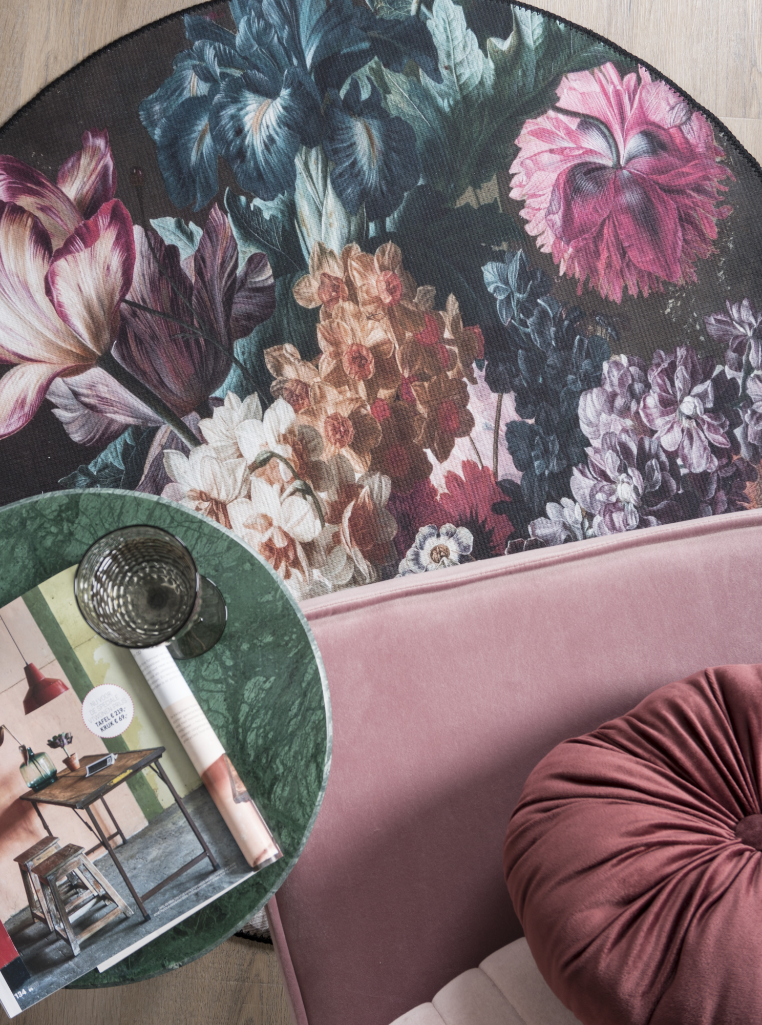 Vloerkleed Flores Rond ø120 cm