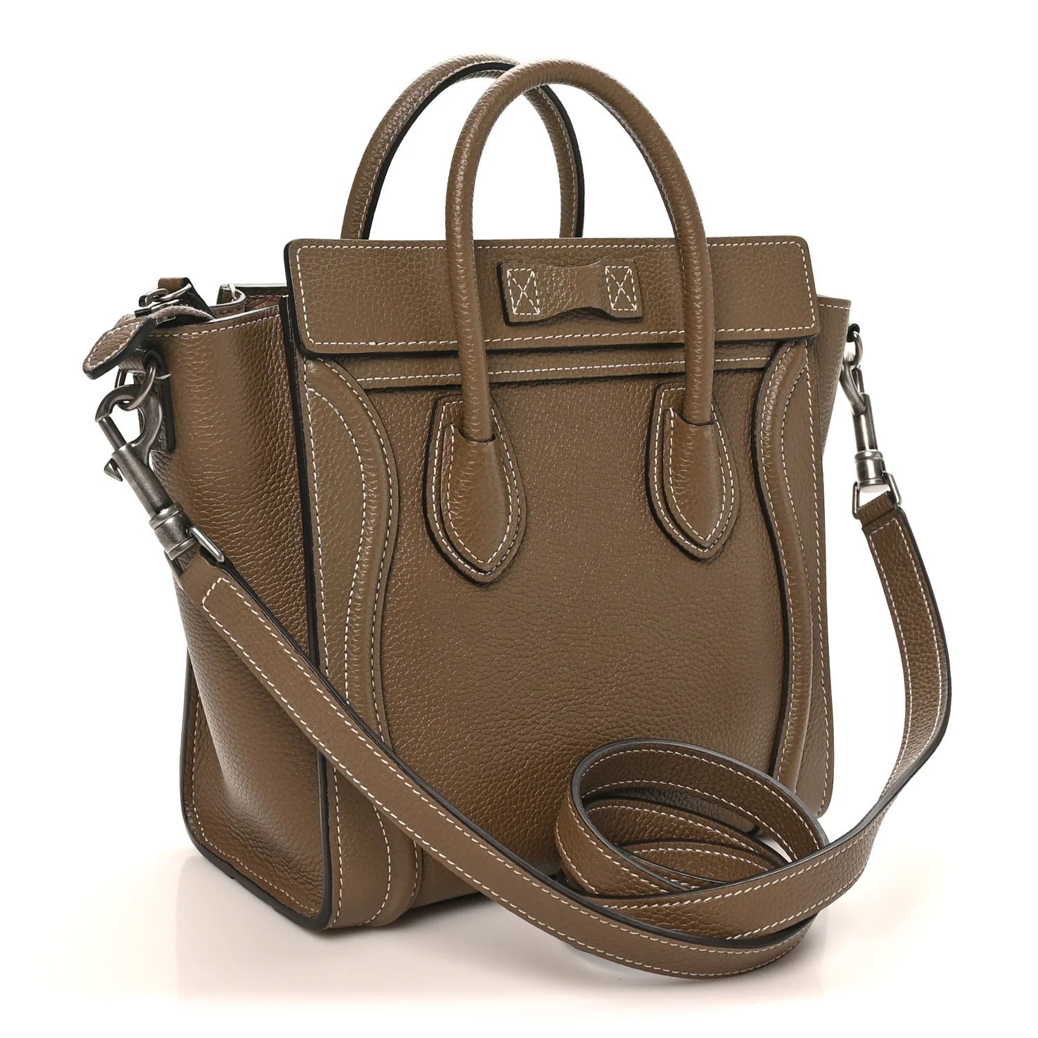 Drummed Calfskin Nano Luggage Souris