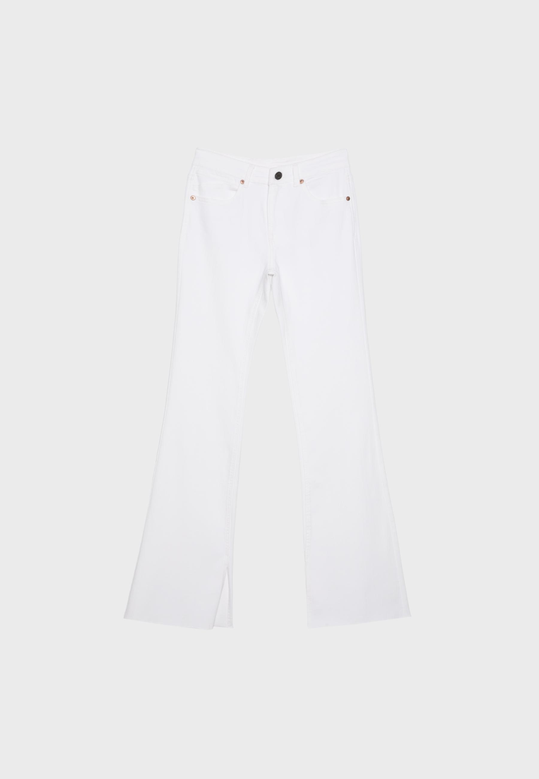 D74 FLARED JEANS WITH SLIT
