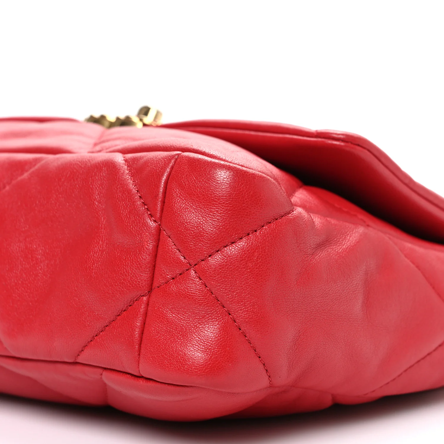 Lambskin Quilted Medium Chanel 19 Flap Red - Top Club