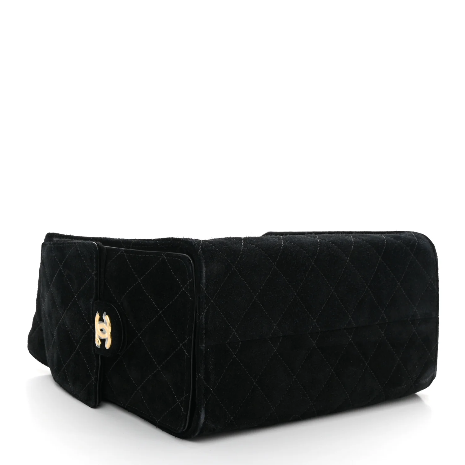 Suede Quilted Small Chanel 25 Handbag Black - Top Club