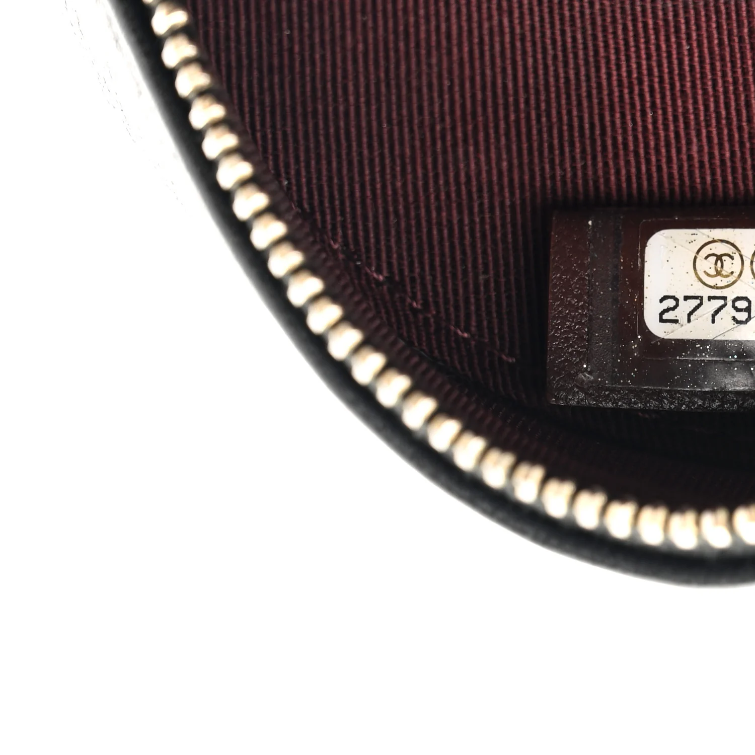 Lambskin Quilted Round Clutch With Chain Black - Top Club