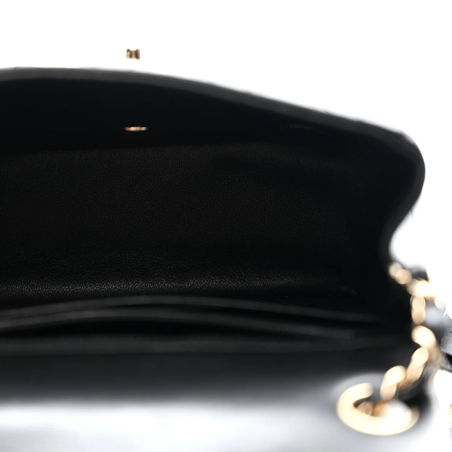 Lambskin Quilted Mini Square Flap Black - Top Club