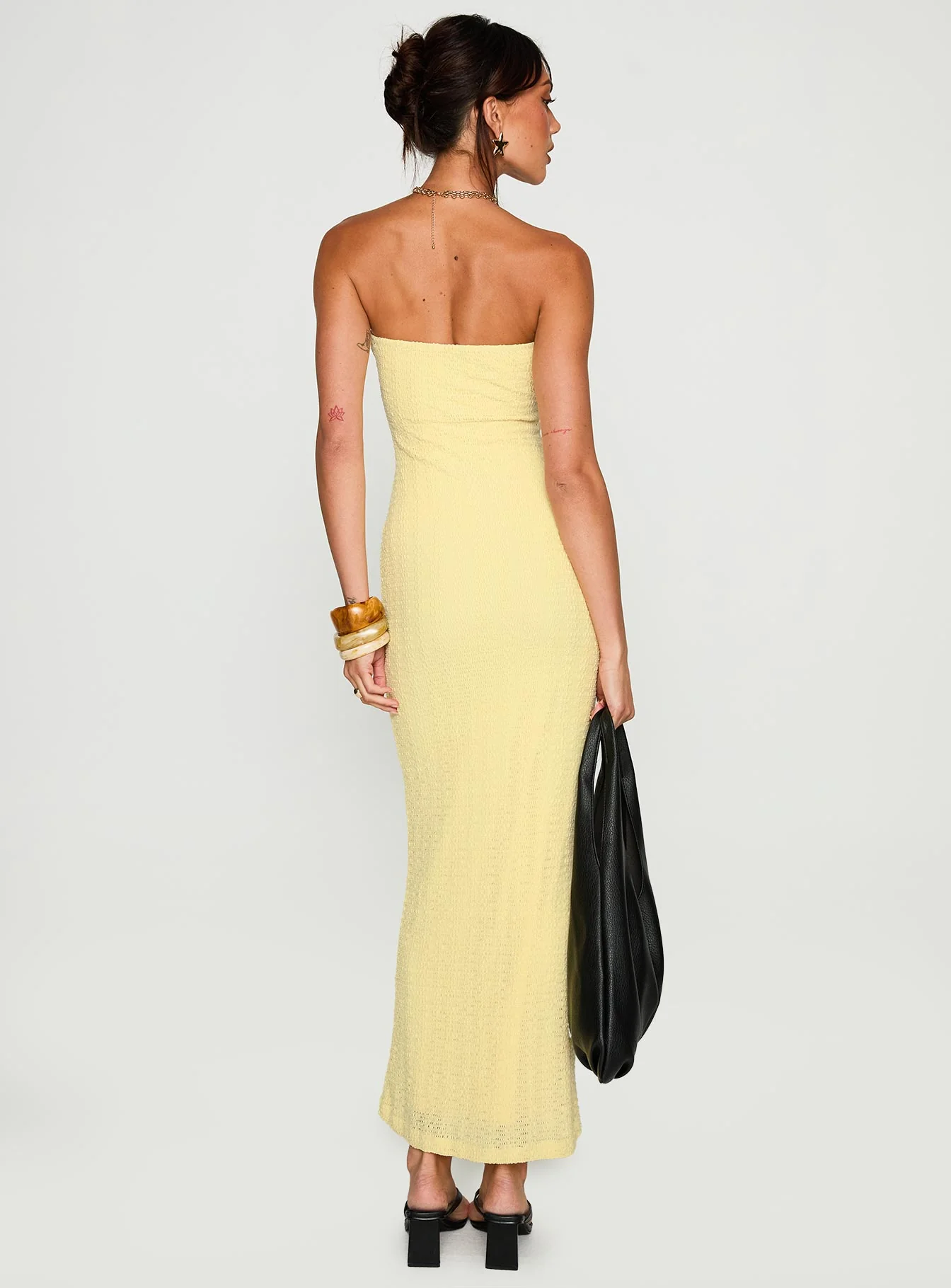 Saijana Strapless Maxi Dress Lemon