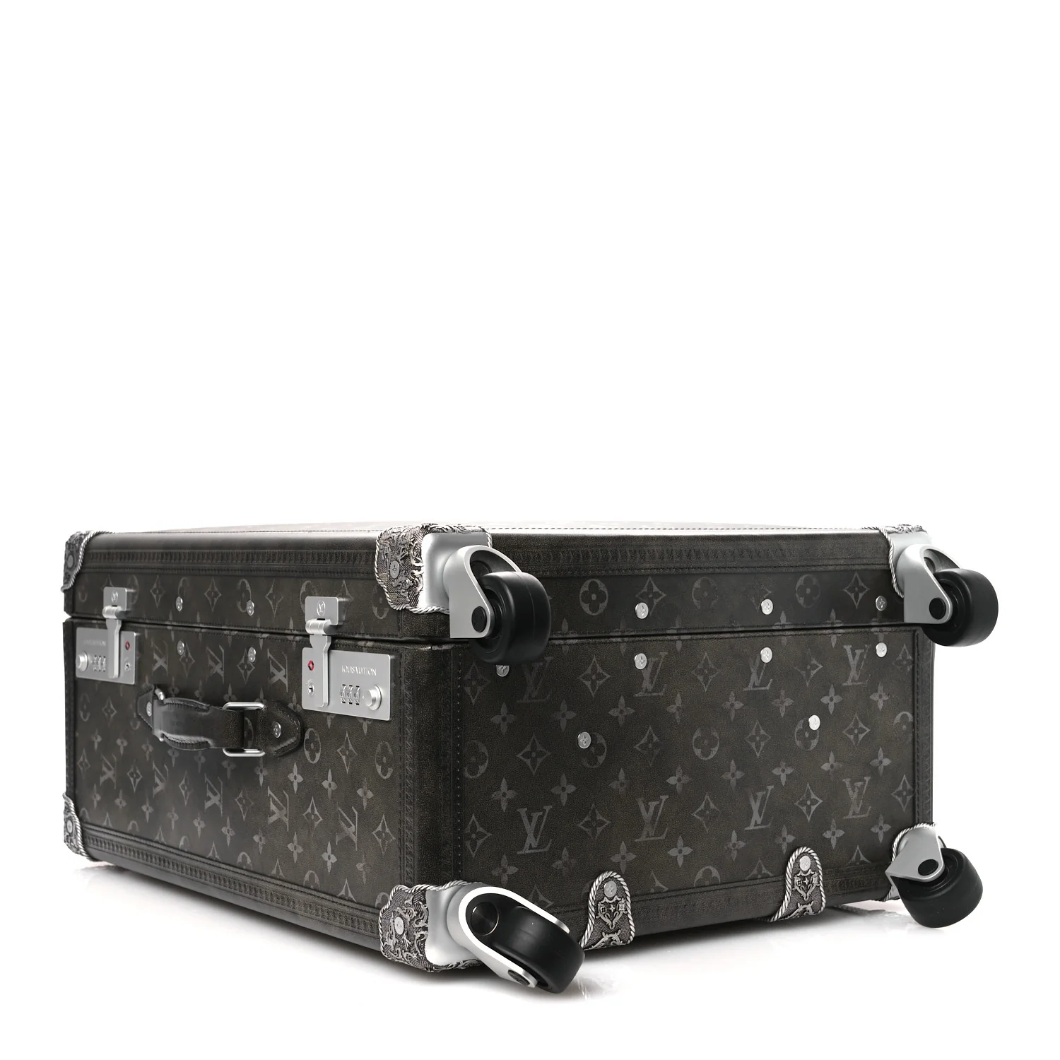 Brushed Monogram Rolling Trunk Black - Top Club