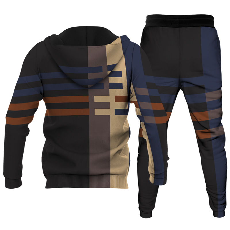 Men's Personalized Printed Hoodie Set 016