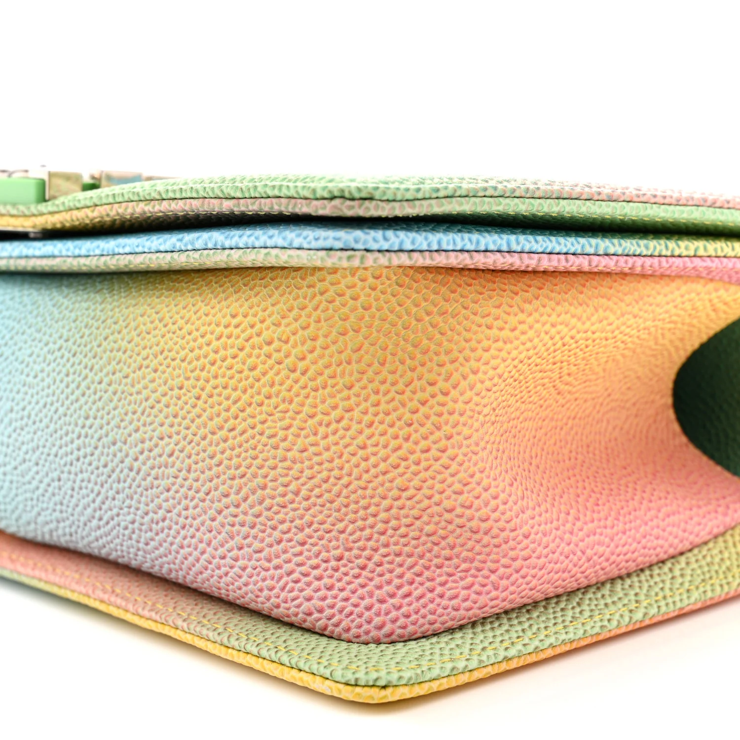 Caviar Quilted Medium Cuba Rainbow Boy Flap Multicolor - Top Club