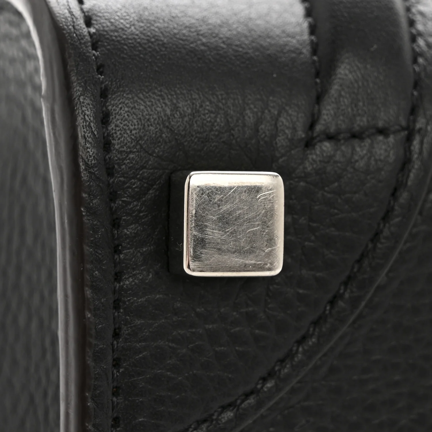 Drummed Calfskin Micro Luggage Black - Top Club
