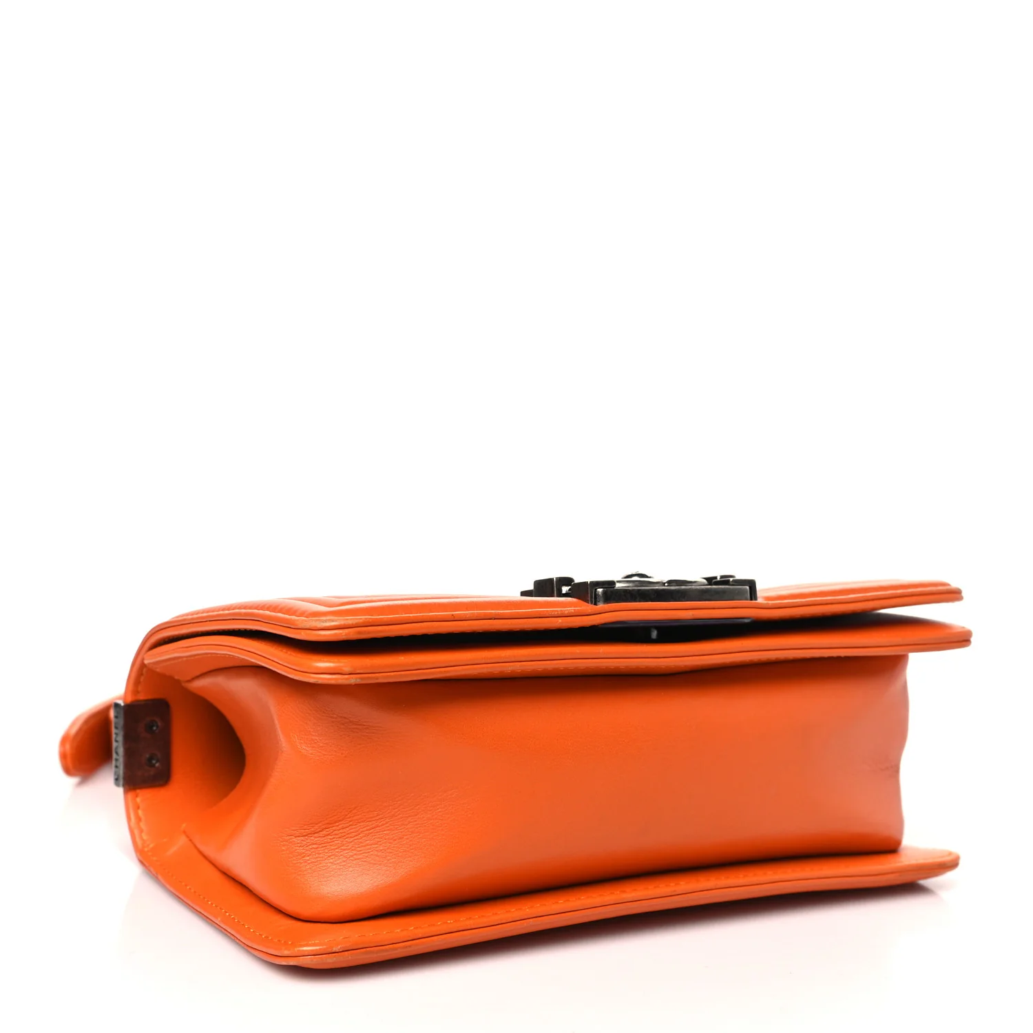 Snakeskin Small Boy Flap Orange - Top Club