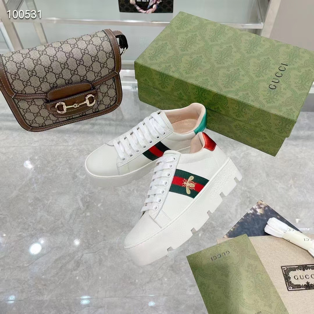 Gucci Ace Embroidered Platform Sneakers - Sneaker Replica Workshop