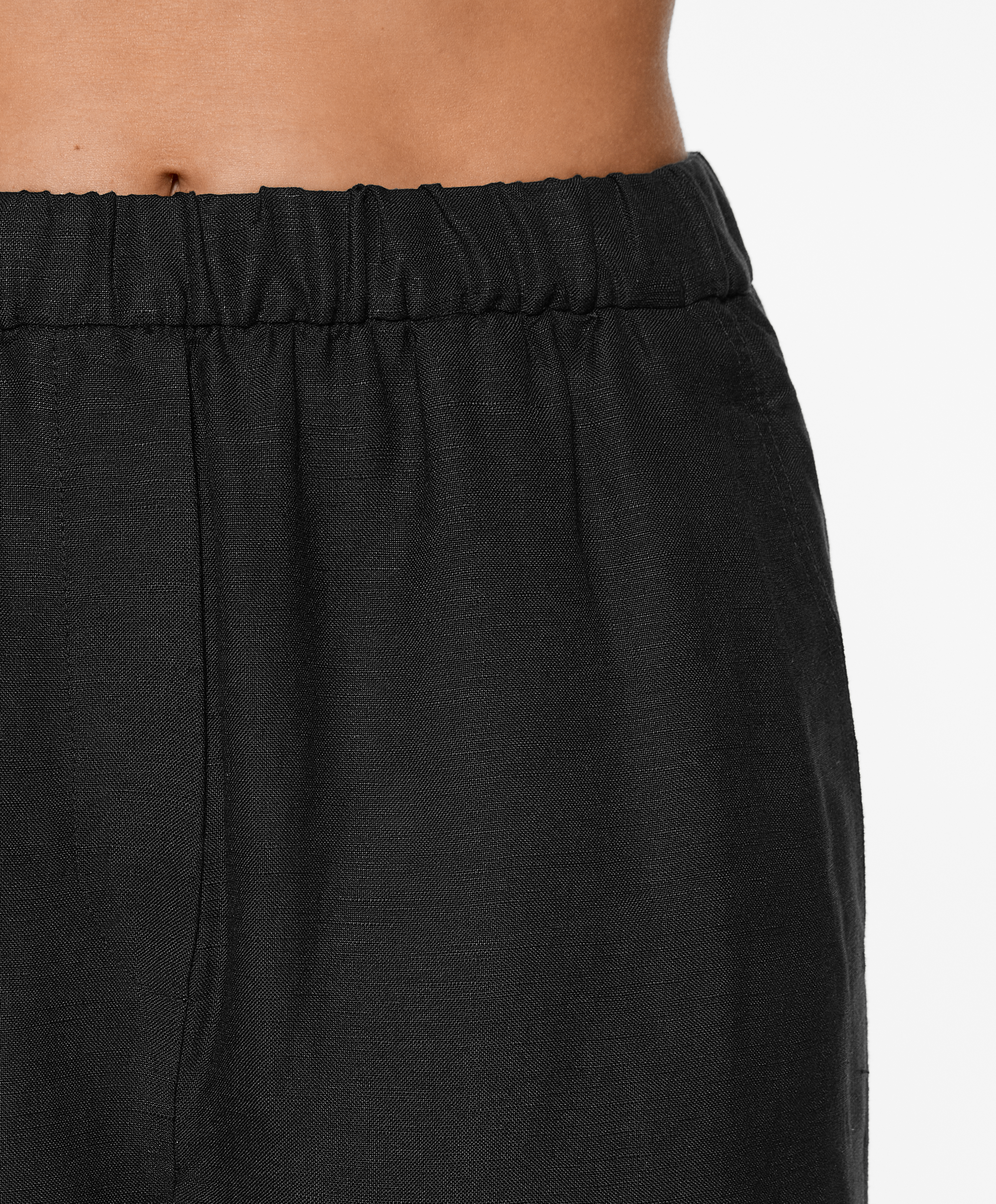 OYSHO Slim-fit trousers with linen