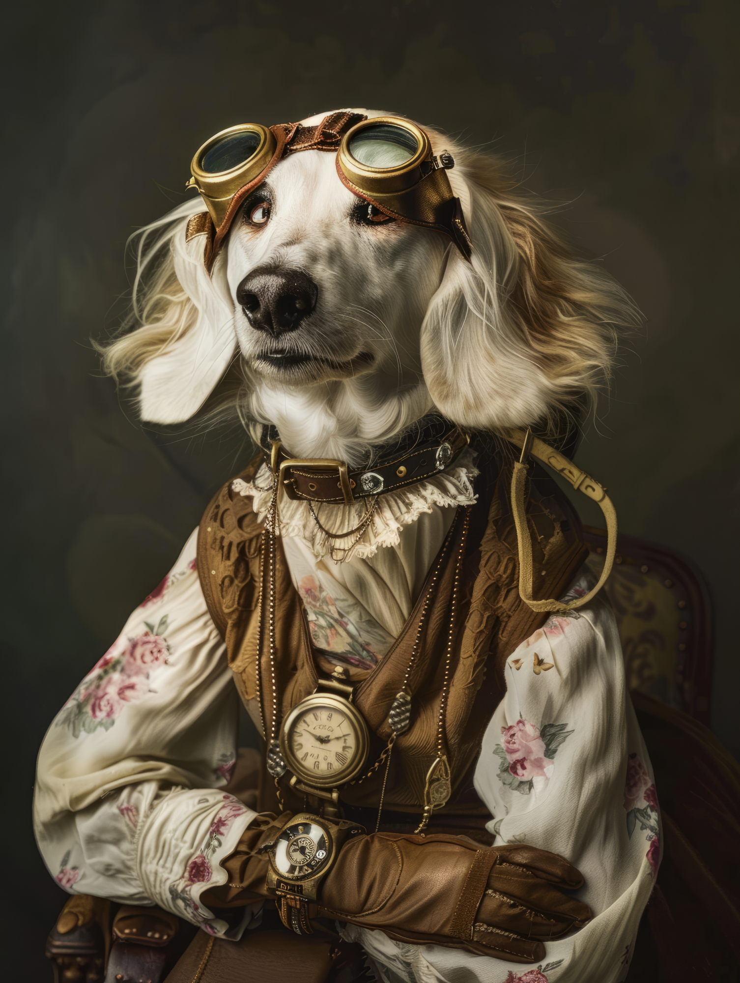 Canvas schilderij van een Maltezer hond 100x200 cm