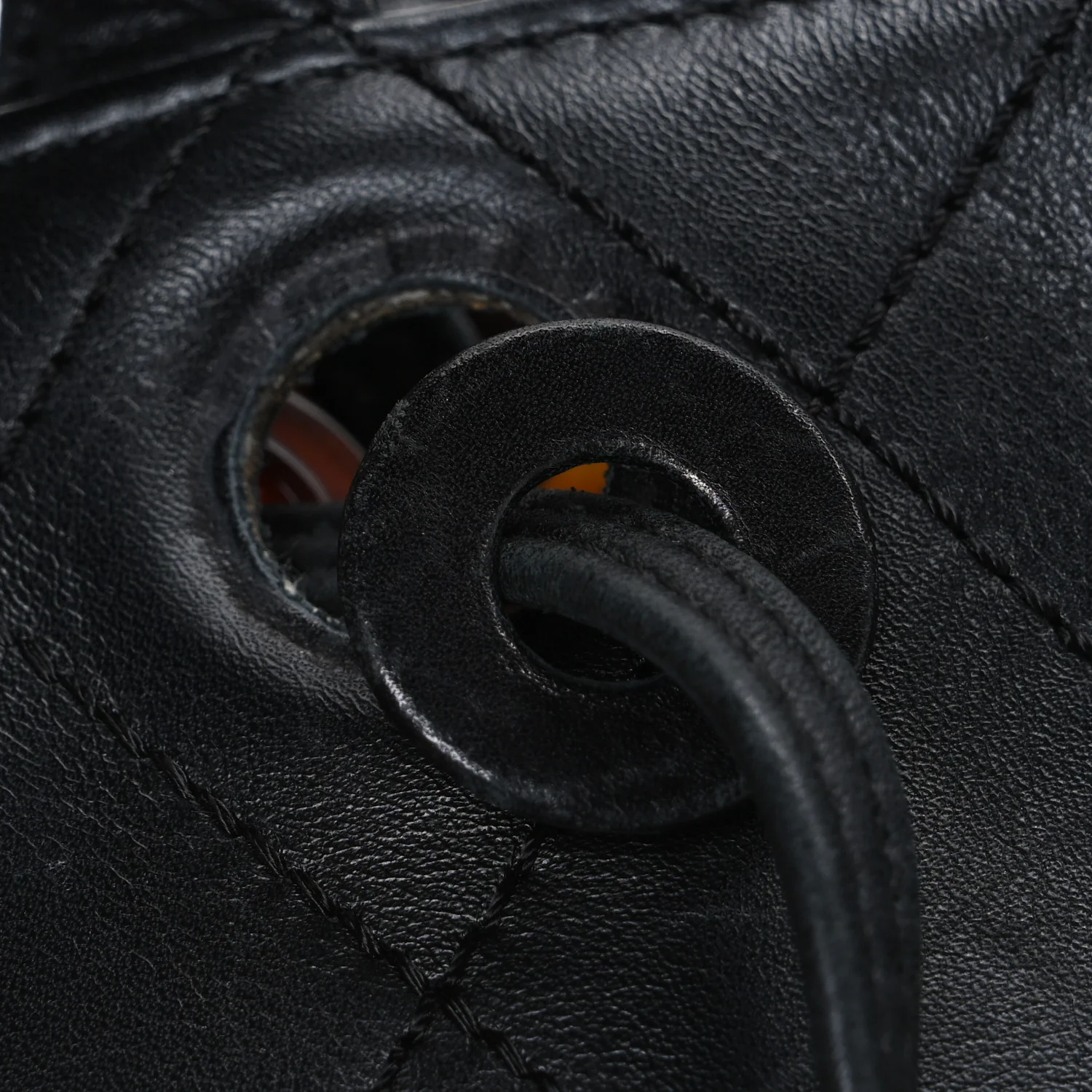Lambskin Diamond Stitched Shoulder Bag Black - Top Club