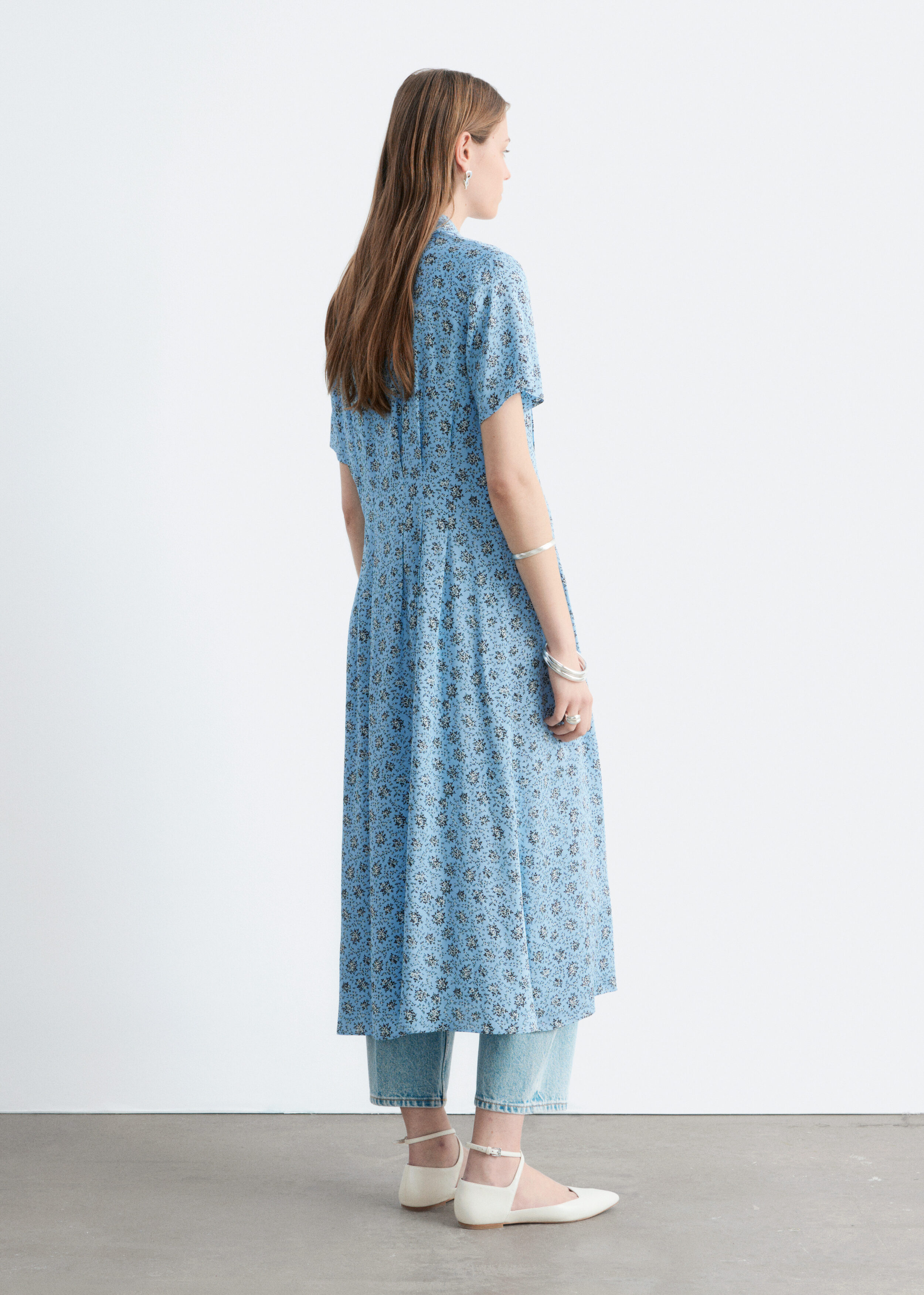& Other Stories PLEATED WAIST SHIRT DRESS