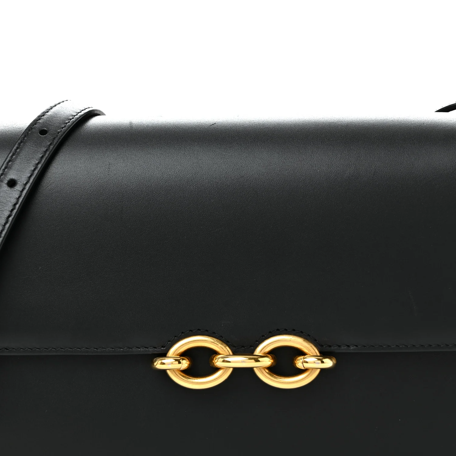 Smooth Calfskin Le Maillon Satchel Black - Top Club