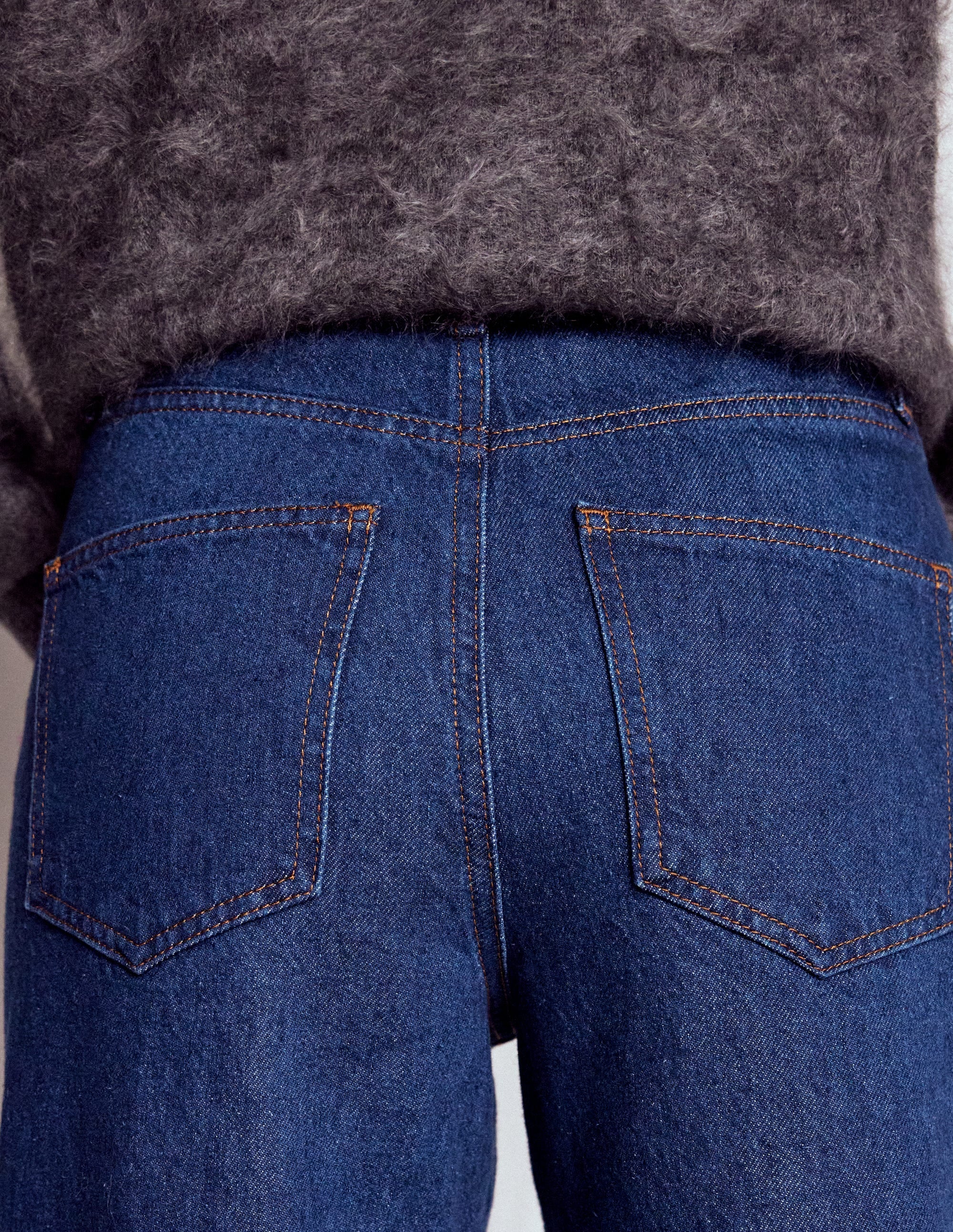 Lockere Jeans mit mittlerer Leibhöhe-Indigo