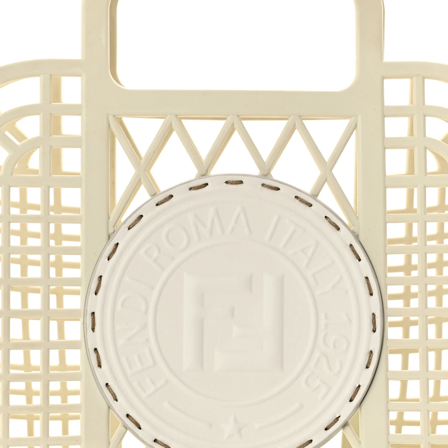 Recycled Plastic Vitello Liberty Matte Small Fendi Basket White Ice - Top Club