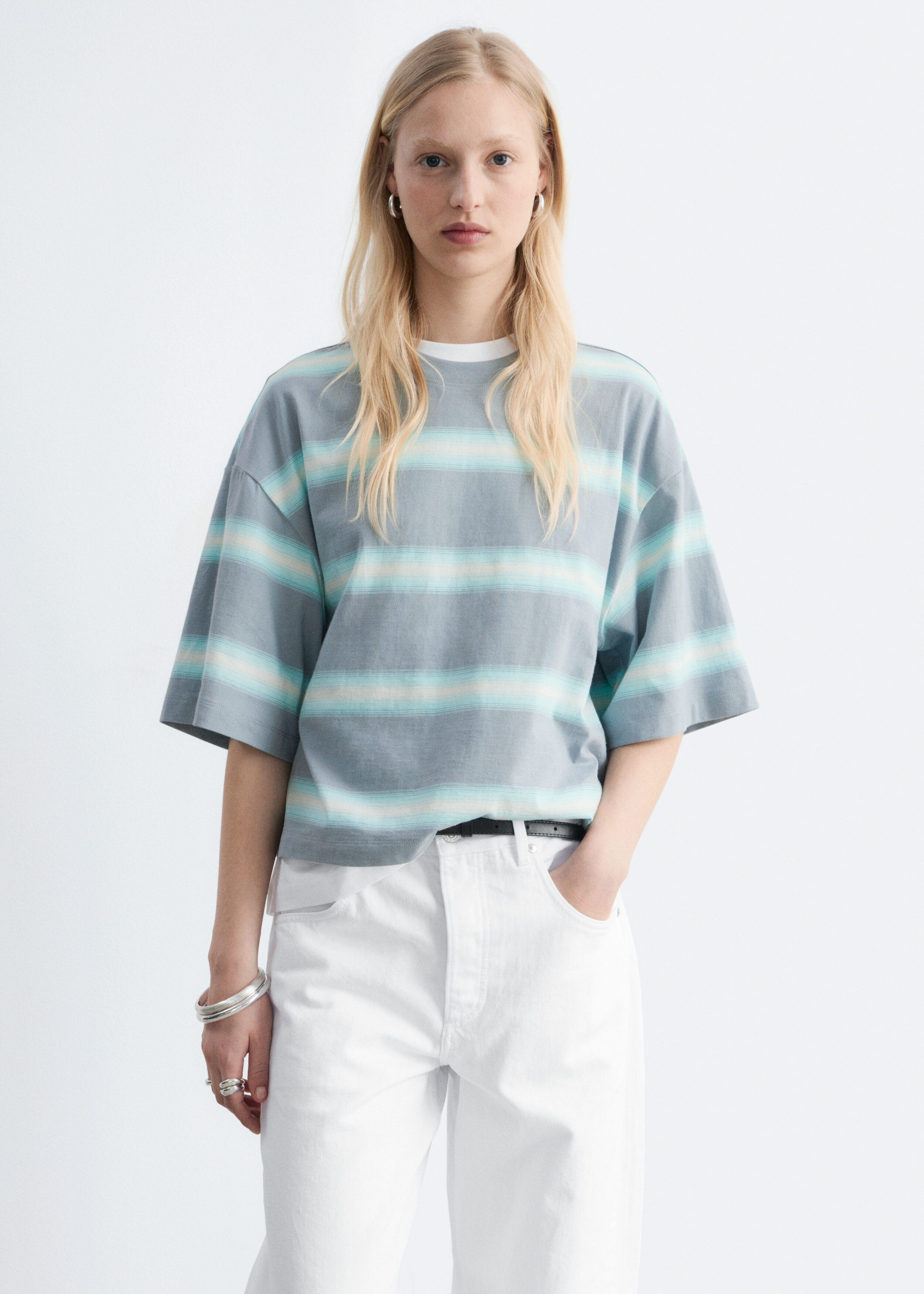 & Other Stories OVERSIZED STRIPED COTTON T-SHIRT