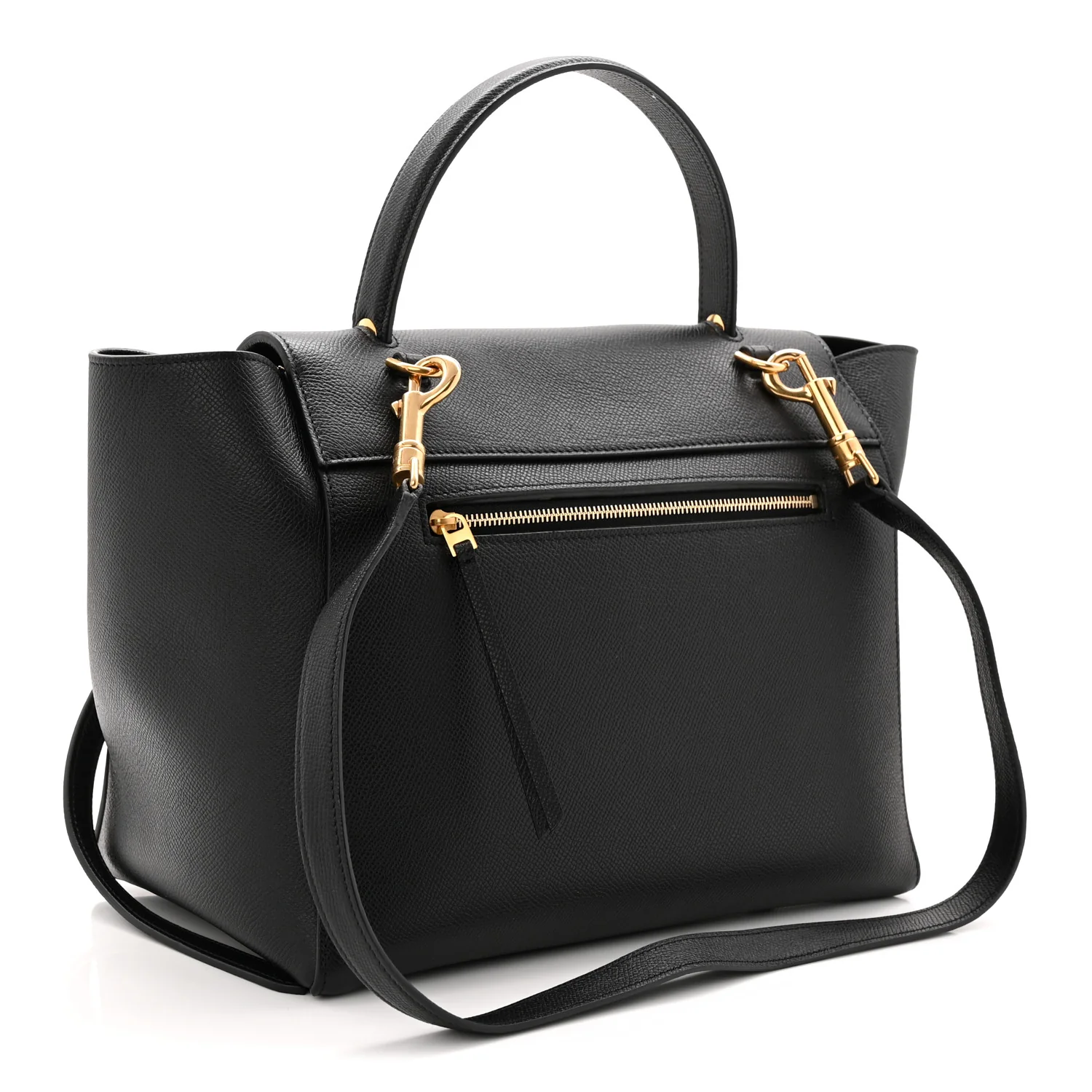 Grained Calfskin Mini Belt Bag Black - Top Club
