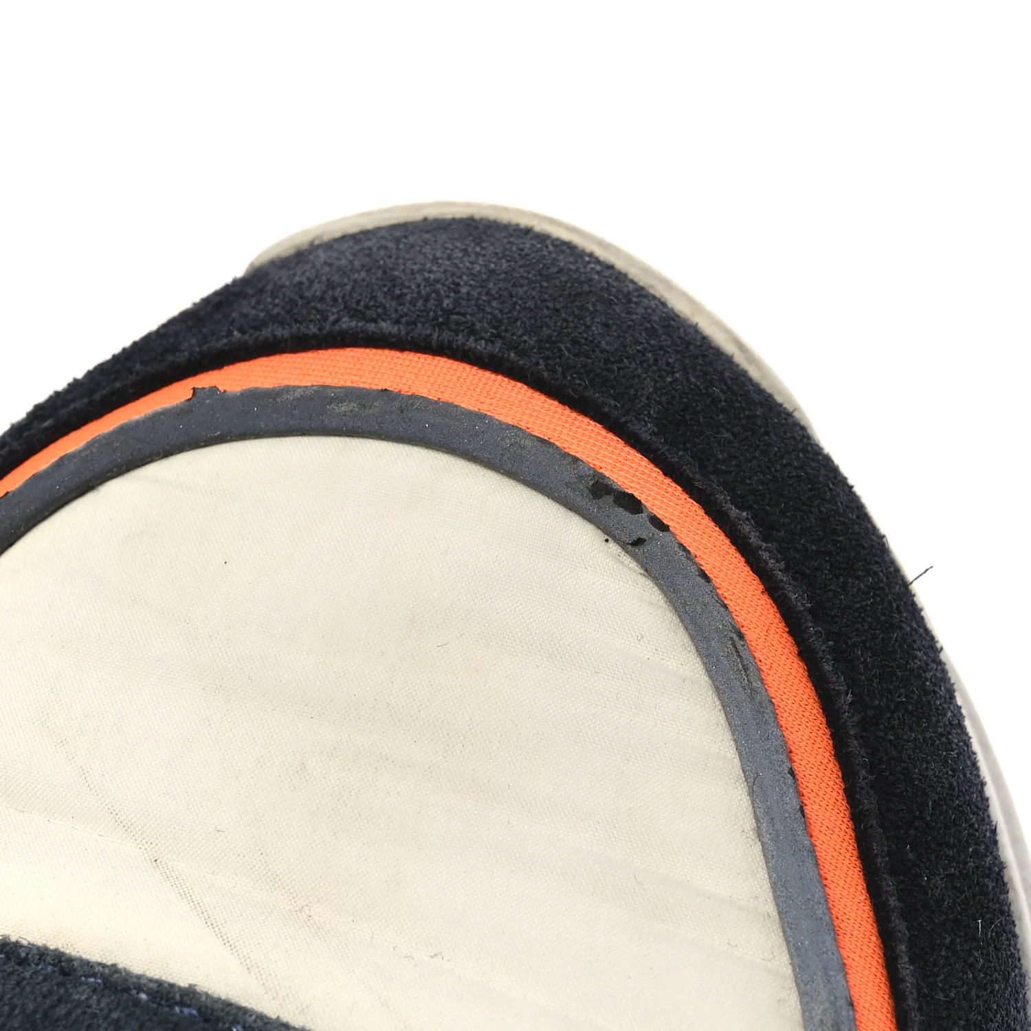 Nylon Calfskin Suede CC Womens Sneakers 35.5 Navy White Orange Black - Top Club