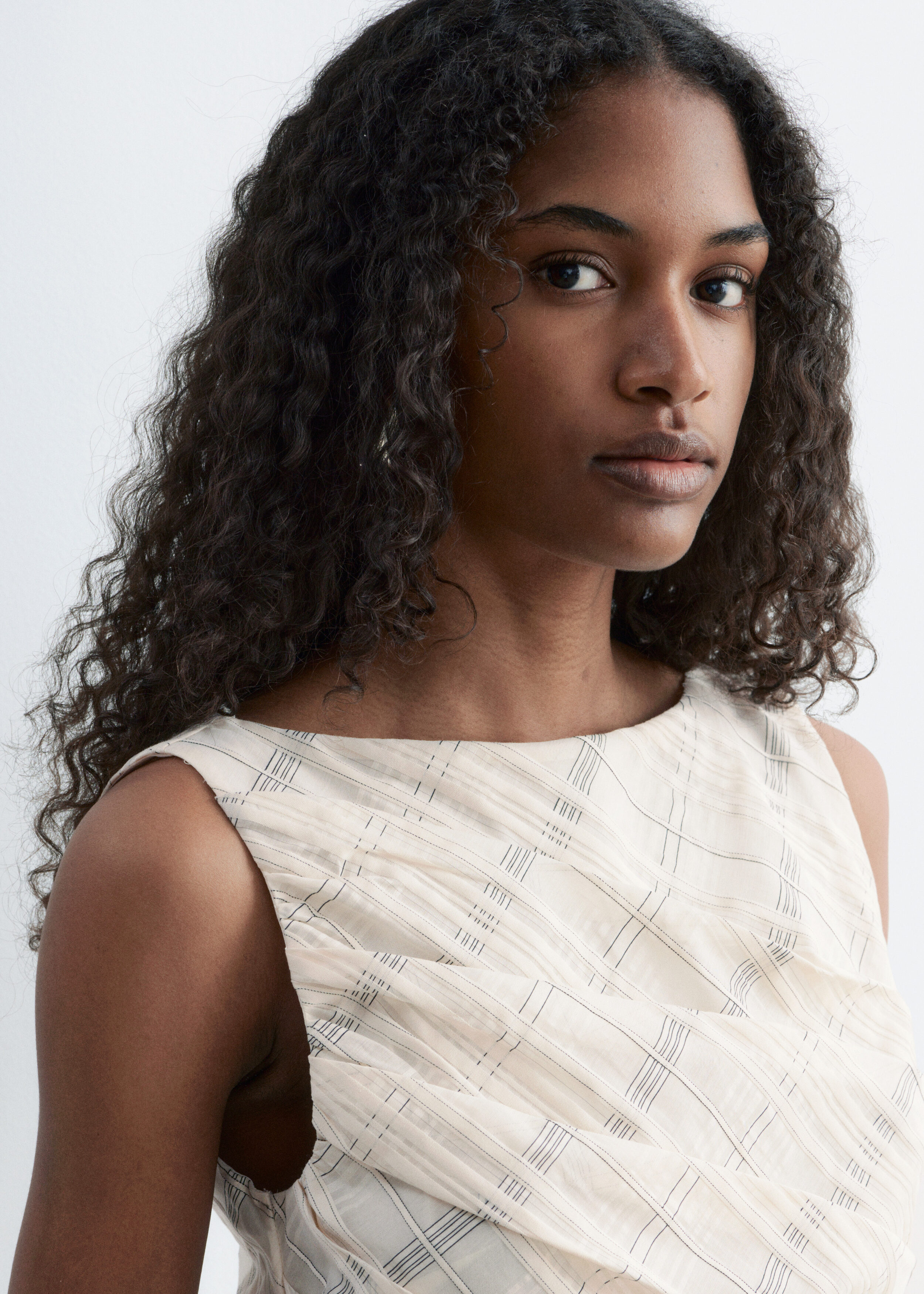 & Other Stories TEXTURED BOATNECK TOP