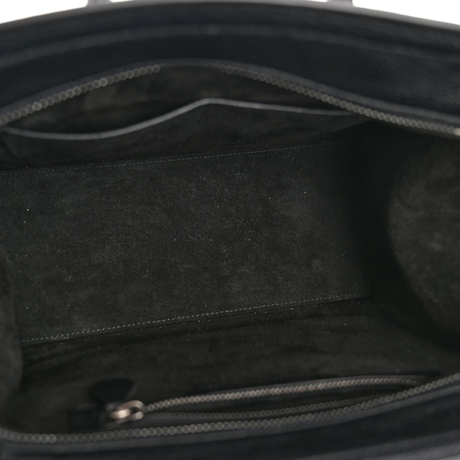 Drummed Calfskin Micro Luggage Black - Top Club