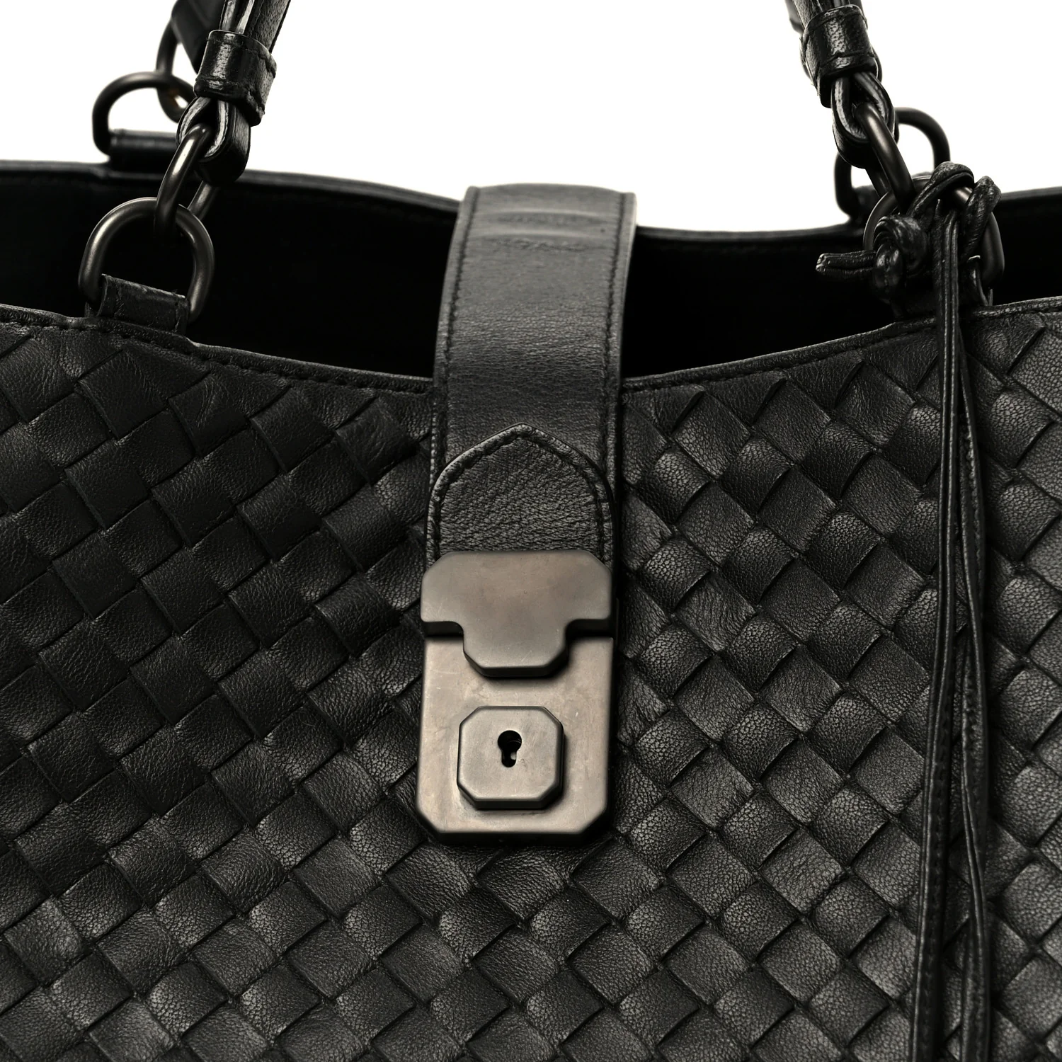 Nappa Intrecciato Large Roma Tote Black - Top Club