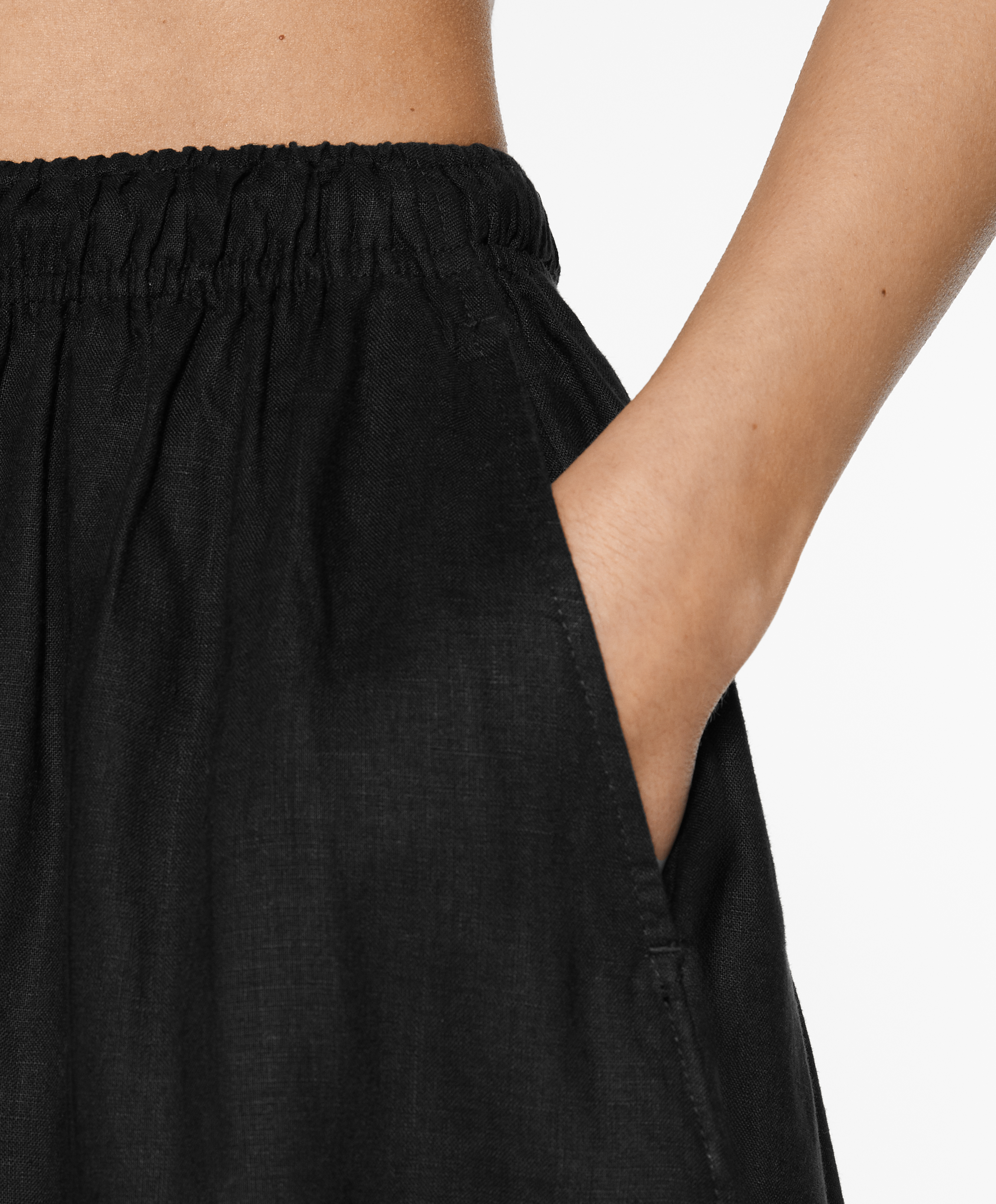 OYSHO Long 100% linen skirt
