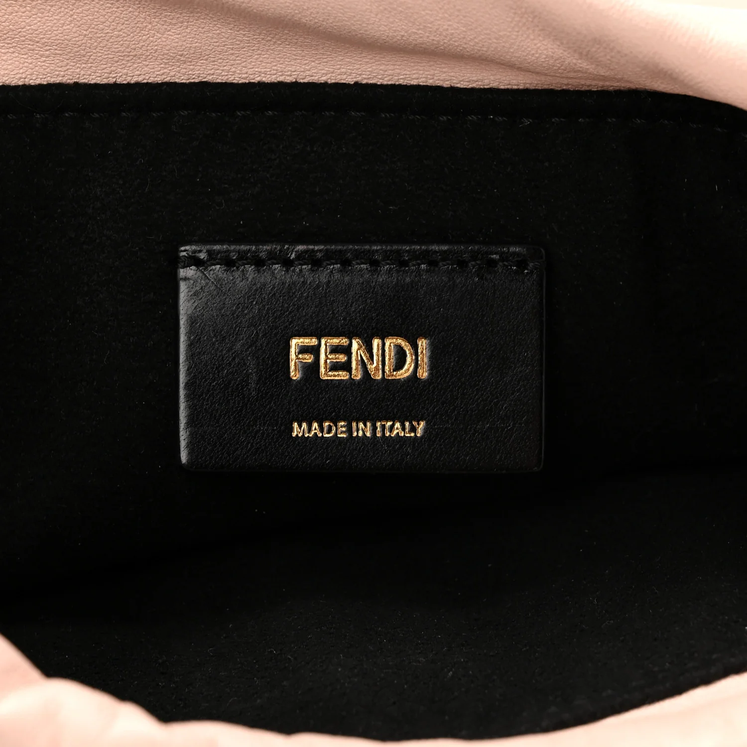 Soft Nappa Logo Small Drawstring Pouch Bag Rosa Quarzo Black - Top Club