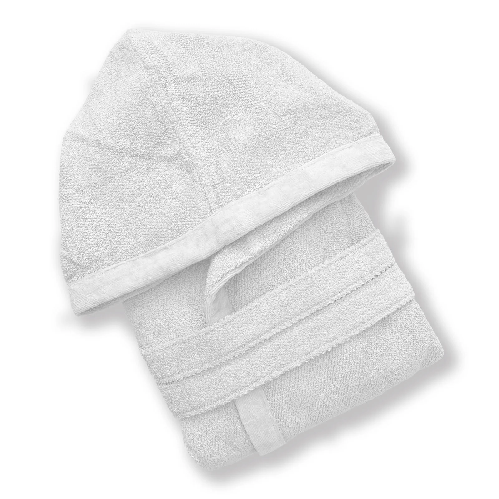 Accappatoio Con Cappuccio In Cotone Fyber Tg. L Bianco Carrara Fyber