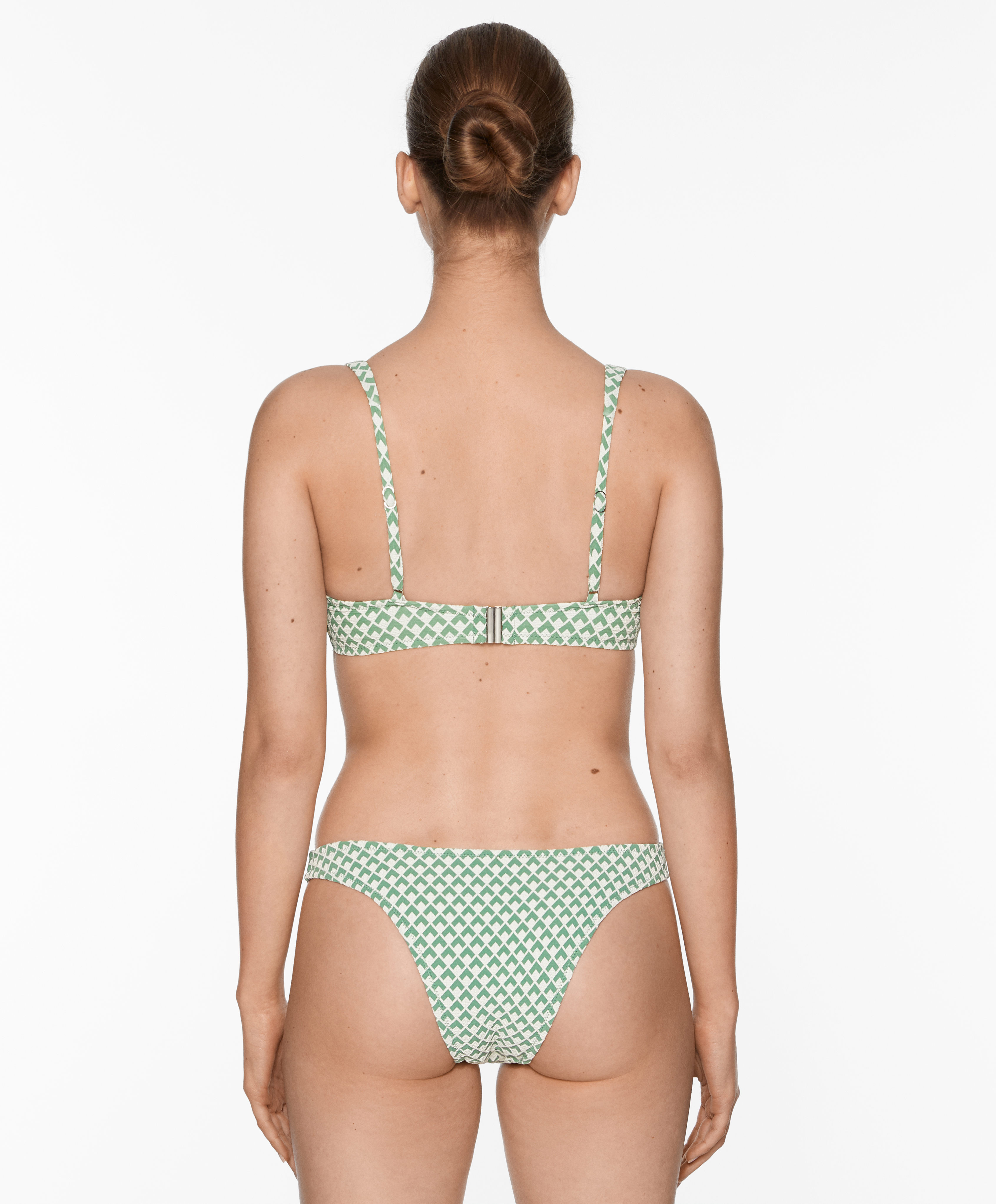 OYSHO Geometric jacquard medium-coverage U-cut bikini briefs