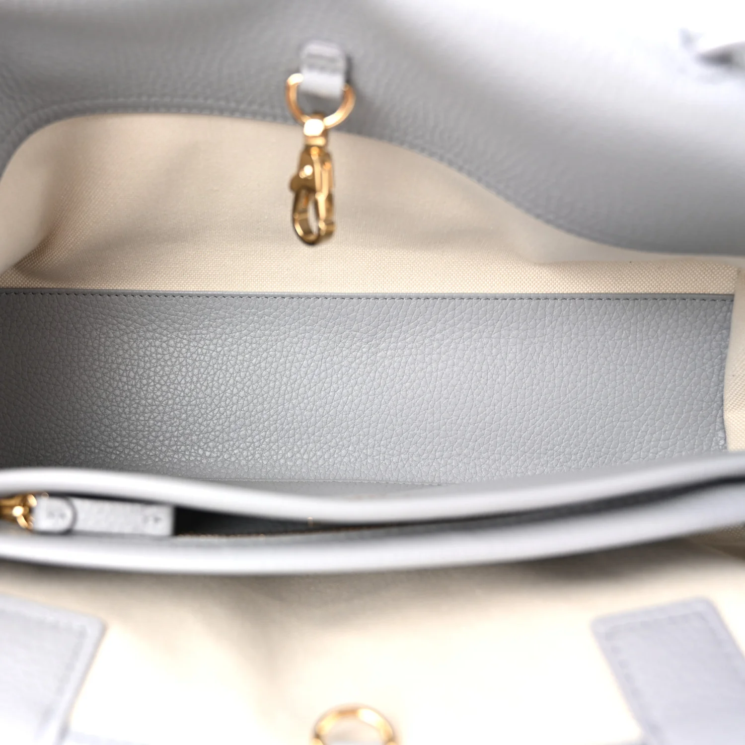 Grained Calfskin Urban Essentials Small Shopping Bag Grey - Top Club