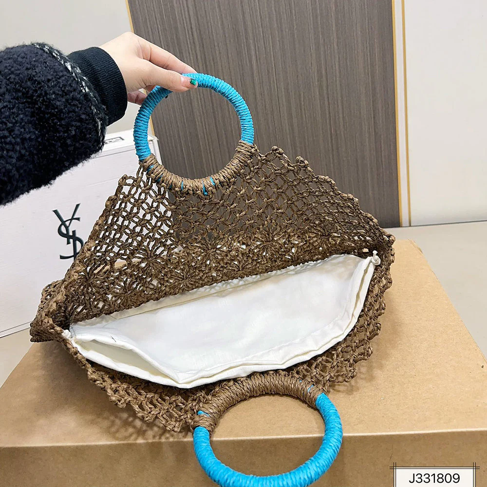 SAINT LAURENT YSL Woven Tote Bag 43x35cm - Top Club