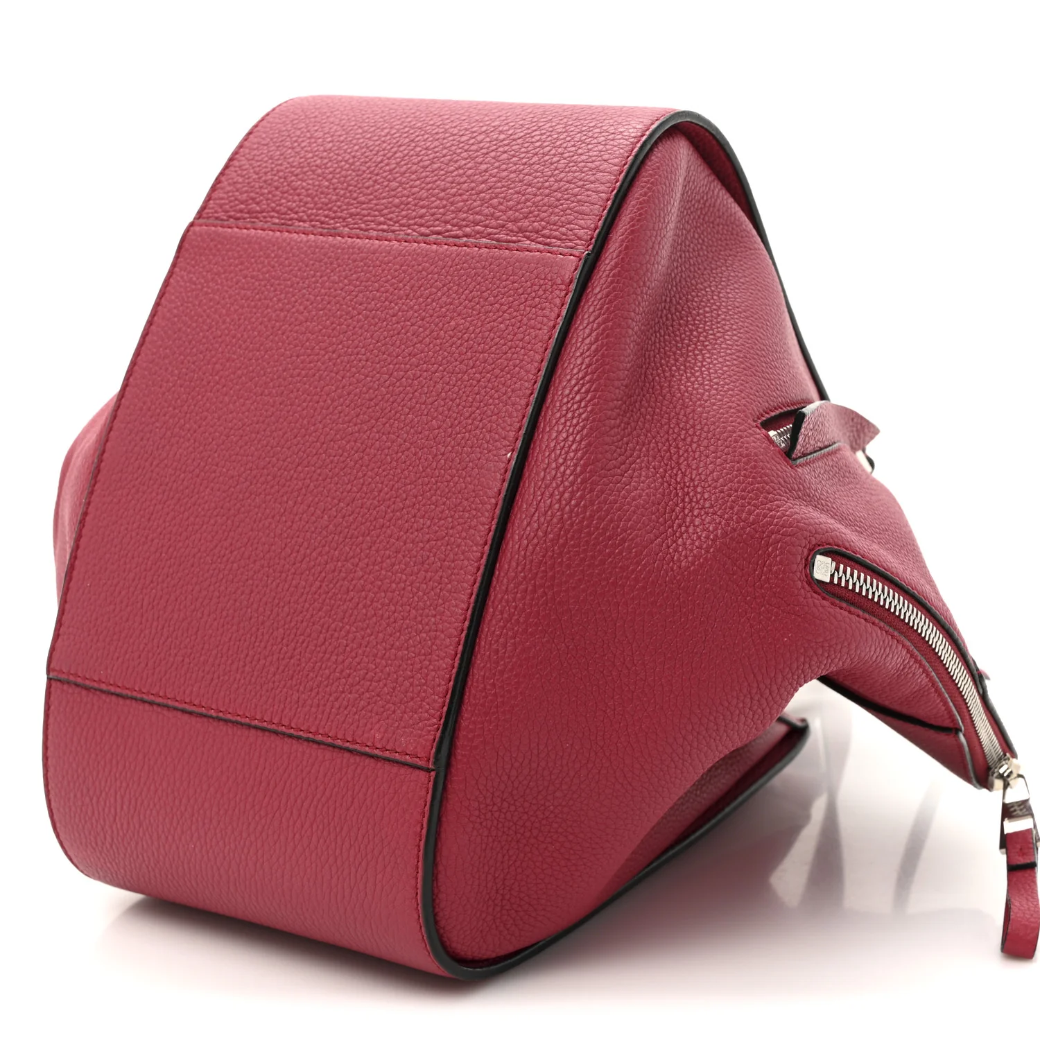 Grained Calfskin Small Hammock Shoulder Bag Raspberry - Top Club