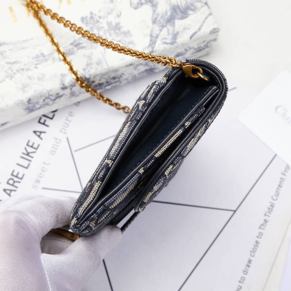 Dior LONG SADDLE WALLET WITH CHAIN - Top Club