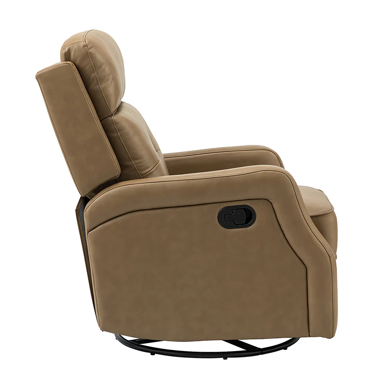 Benito 28.74" Wide Genuine Leather Swivel Rocker Recliner