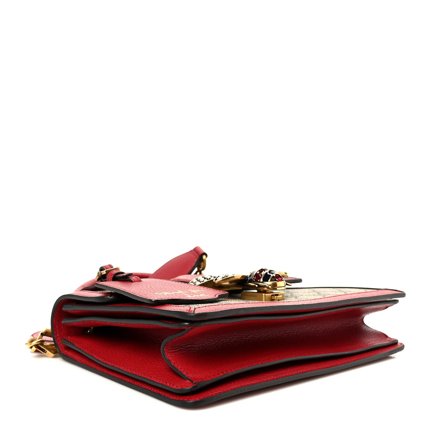 GG Supreme Monogram Small Queen Margaret Top Handle Bag Red - Top Club