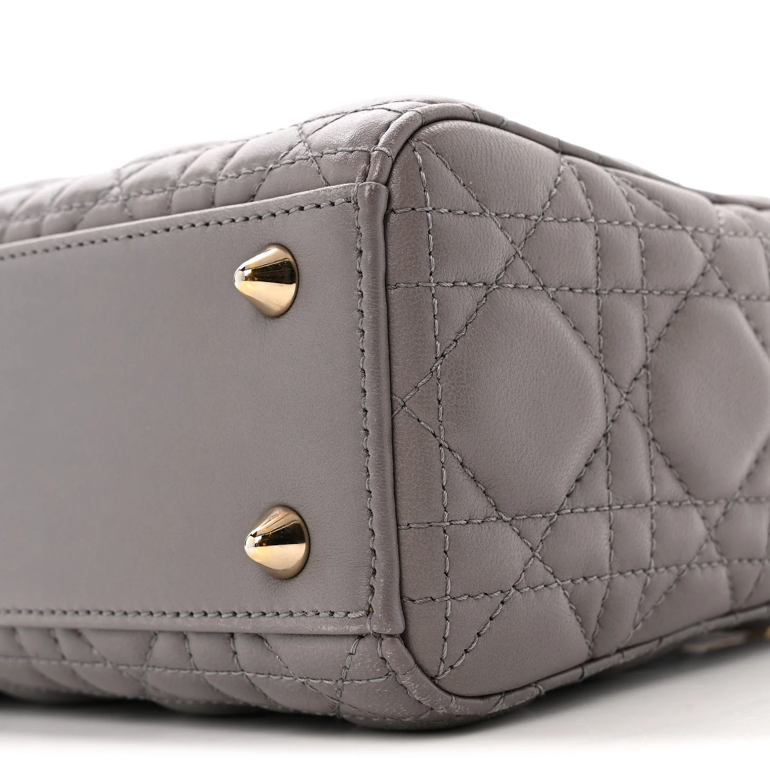 Lambskin Cannage Small Lady Dior Grey - Top Club