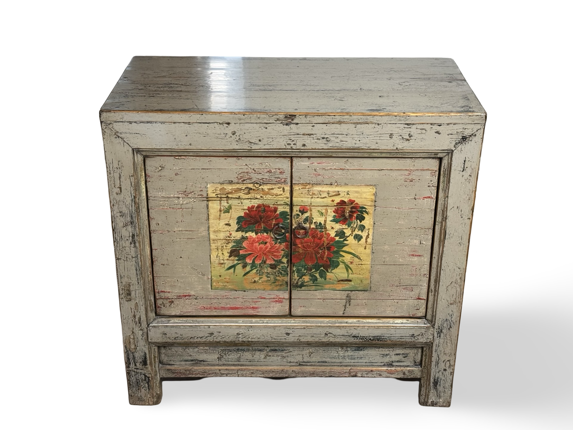 Dressoir 2 deur uniek bloem beschilderd
