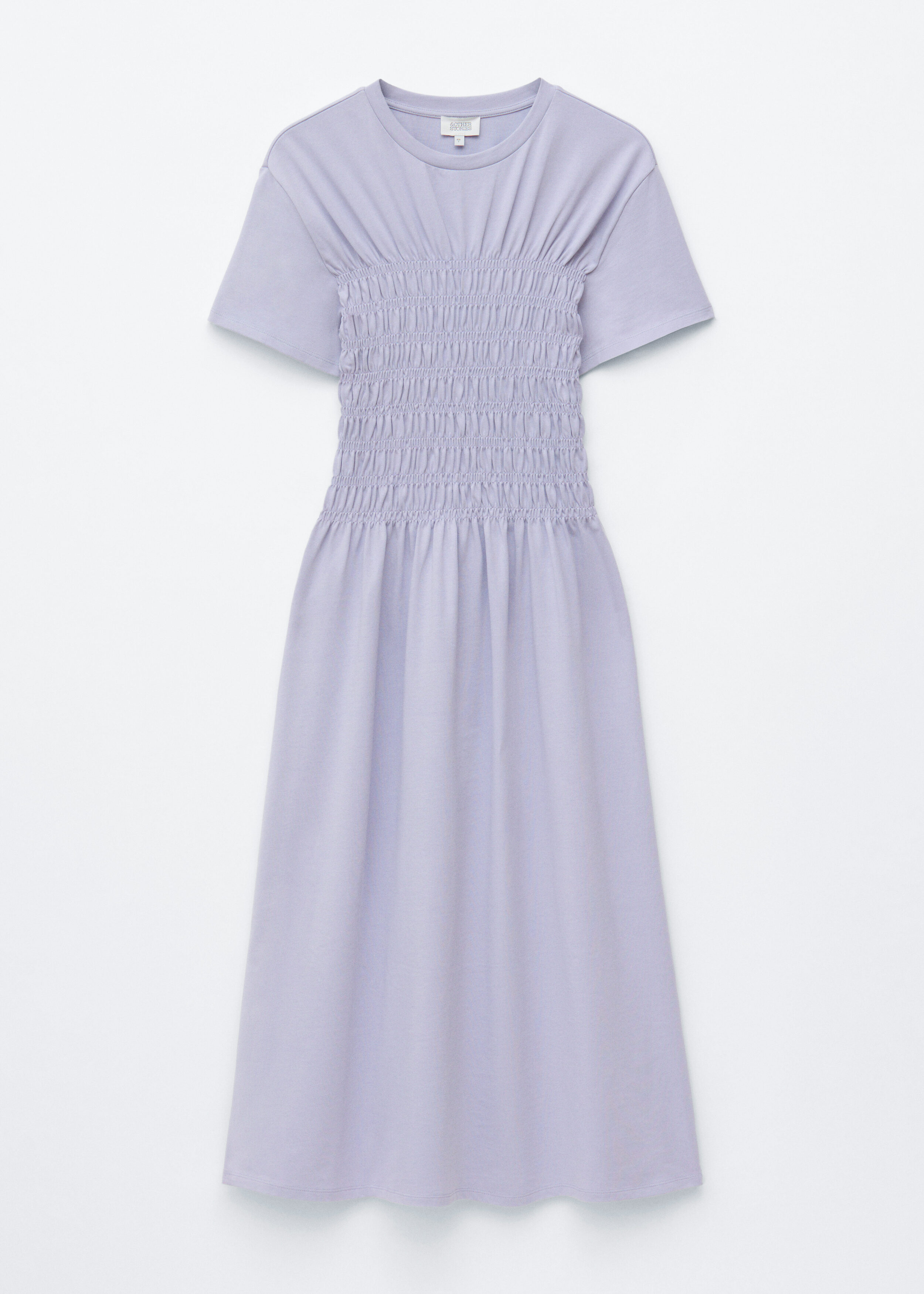 & Other Stories SMOCKED MIDI DRESS