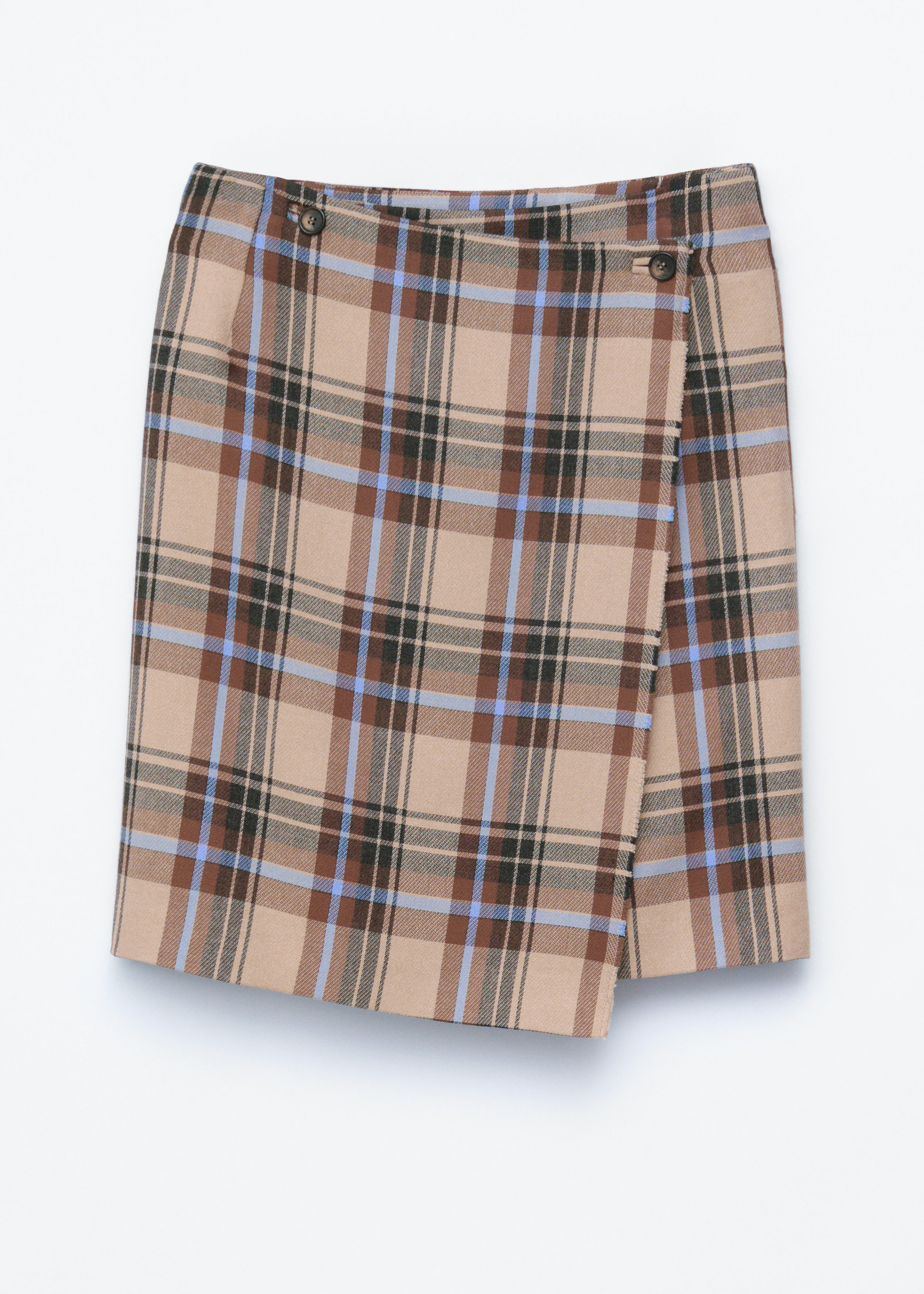 & Other Stories KNEE-LENGTH TARTAN WRAP SKIRT